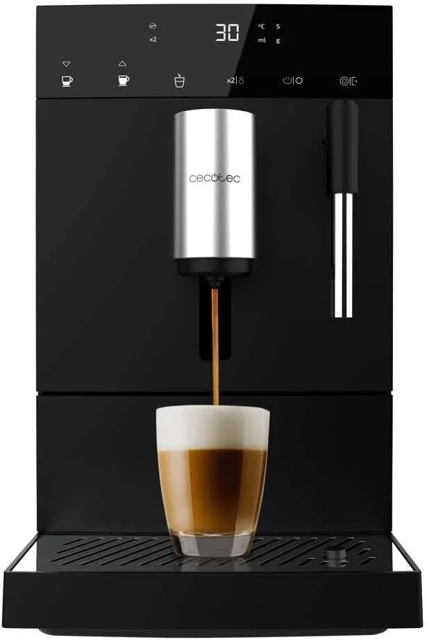 Cecotec Kaffeemaschine, Leistung 1350 W, 19 Bar, 150 g Bohnenbehälter mit Mahlwerk und 1,1 L Wassertank, Thermoblock-System