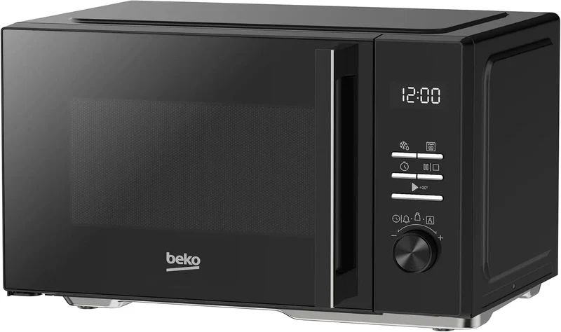 Beko Mikrowelle MGF24310B, Leistung 900 W, Fassungsvermögen 24 Liter, 8 Kochfunktionen, mit Grill, digital, in freistehender Ausführung, in Schwarz