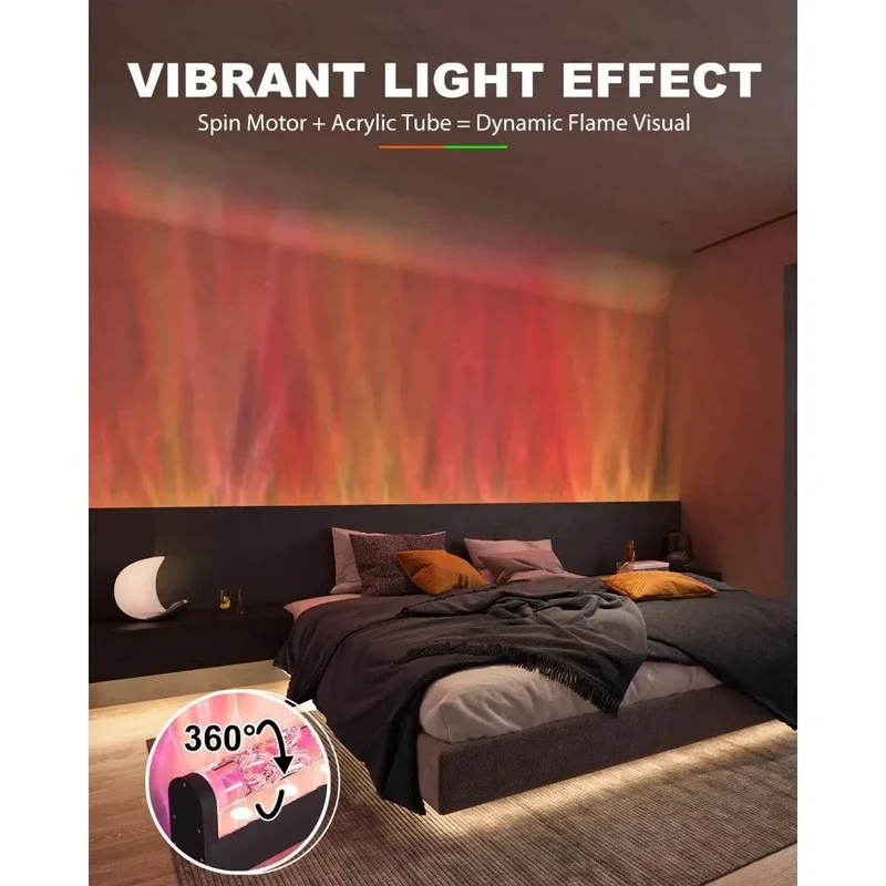 RGBW Dynamic Wave Wall Light,Flowing Water,Aurora Visual-Color Changing Wall Washer Lamp with Remote & APP-Ambient Light 1 Pack