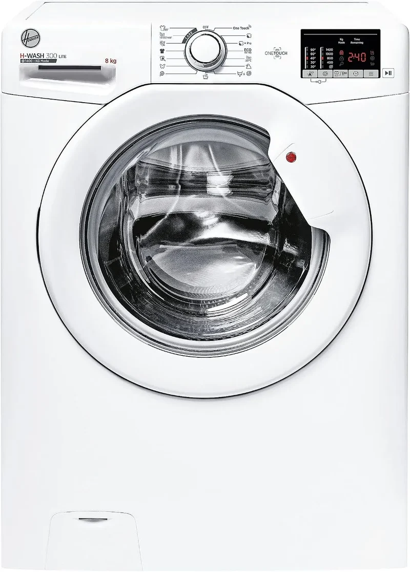 Hoover Waschmaschine H-WASH 300 LITE H3W 482DA3/1-S, Gewicht 8 kg, 16 Betriebsprogramme, Mix-Power-System