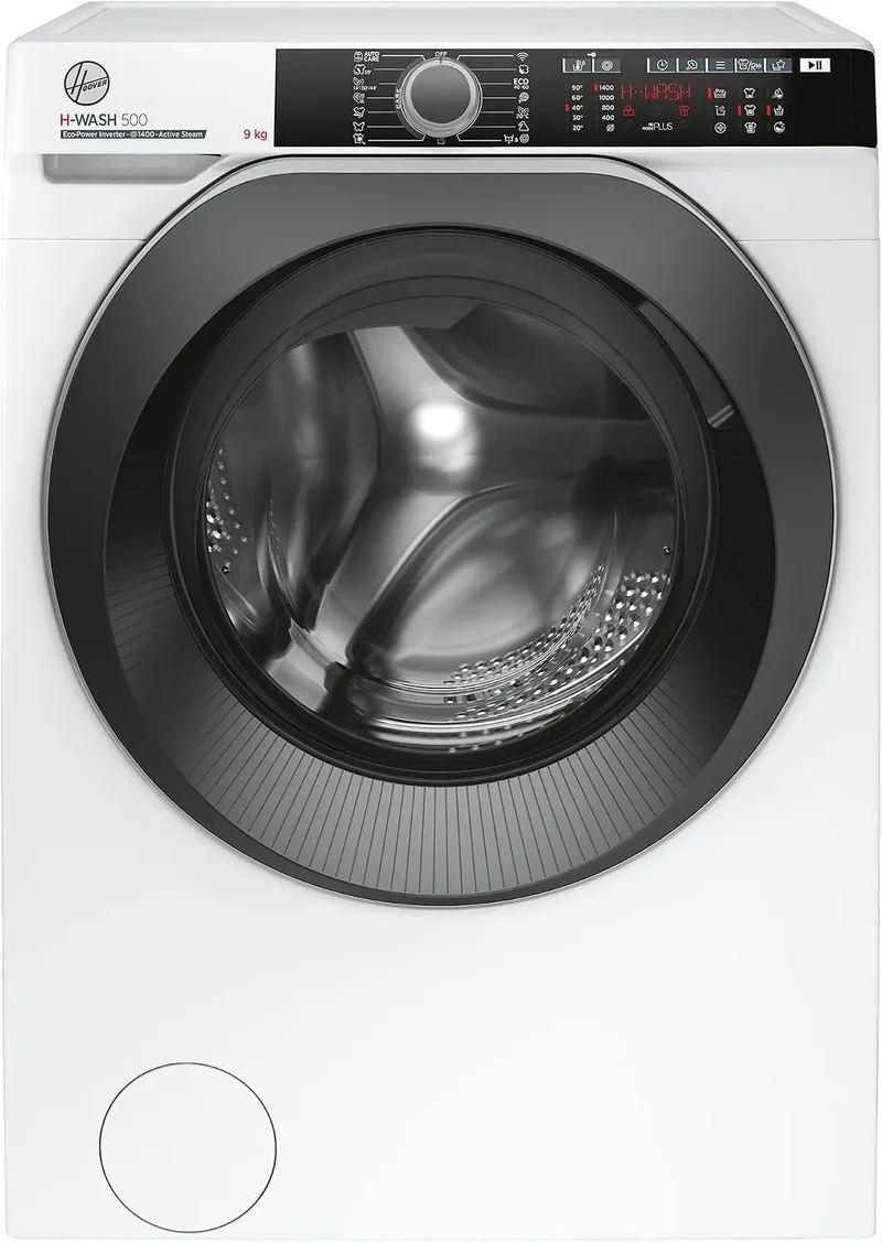 Hoover Waschmaschine H-WASH 500 HWE 49AMBS/1-S, Gewicht 9 kg, Eco-Power Inverter-Motor, ActiveSteam Dampf-Funktion, Energieklasse A