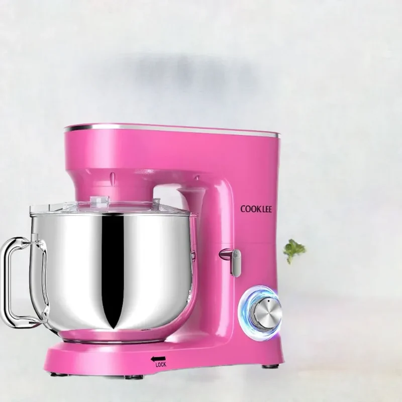 COOKLEE Stand Mixer, 9.5 Qt. 660W 10-Speed Electric Kitchen Mixer with Dishwasher-Safe Dough Hooks, Flat Beaters
