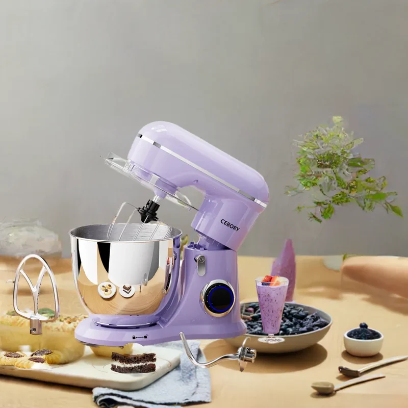 3-IN-1 Electric Stand Mixer Set 660W 10-Speed with Pulse Button 6.5QT Bowl Dough