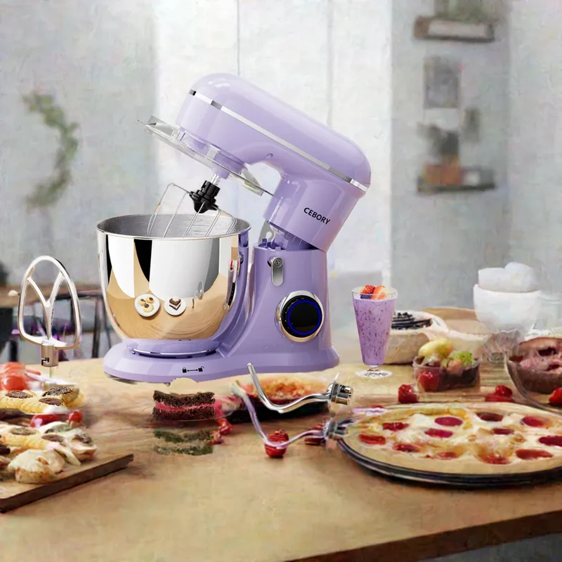 3-IN-1 Electric Stand Mixer Set 660W 10-Speed with Pulse Button 6.5QT Bowl Dough