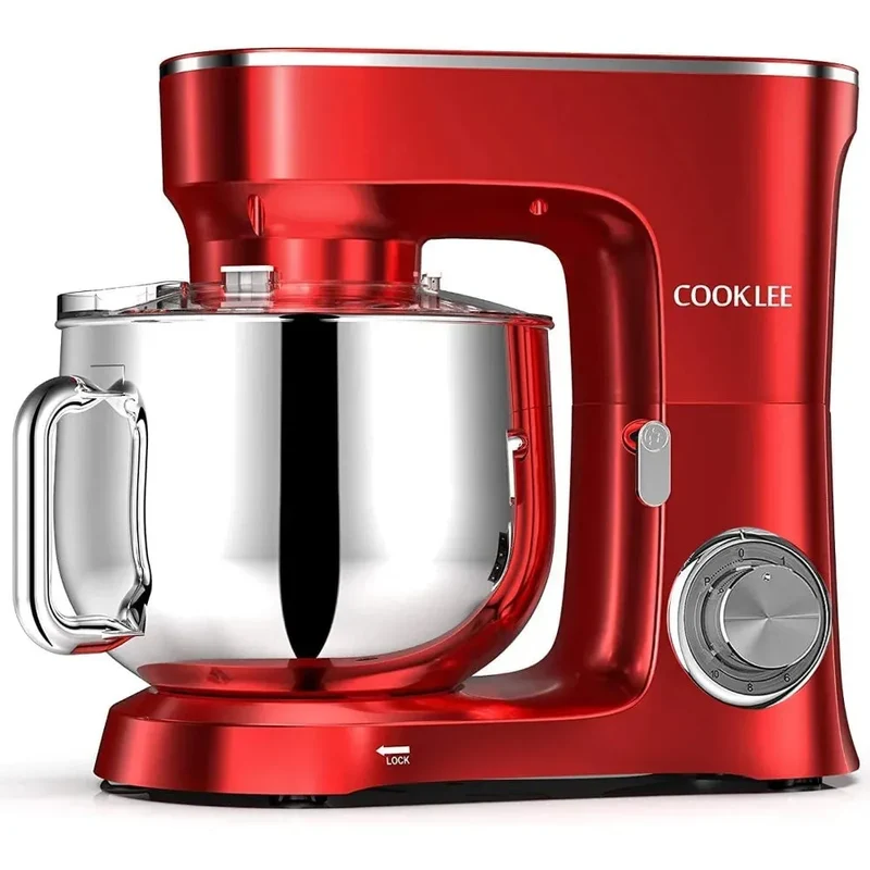 9.5 Qt. Stand Mixer, 660W 10-Speed Electric Kitchen Mixer with Flat Beaters.