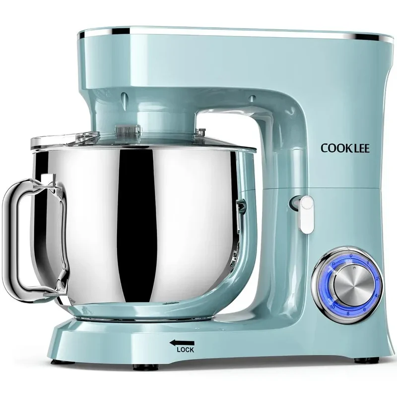9.5 Qt. Stand Mixer, 660W 10-Speed Electric Kitchen Mixer with Flat Beaters.