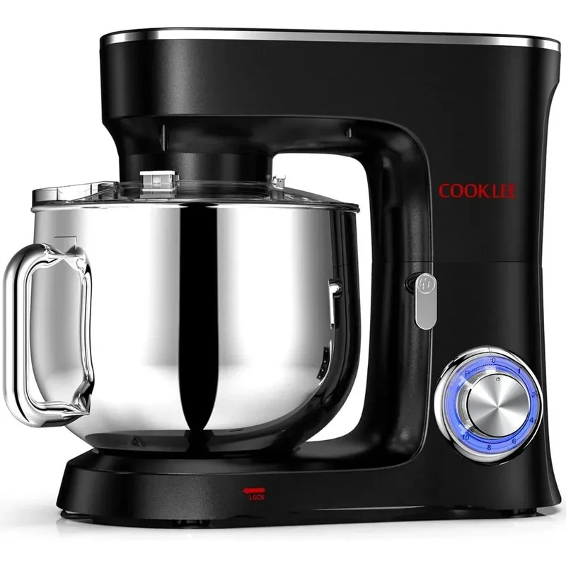 9.5 Qt. Stand Mixer, 660W 10-Speed Electric Kitchen Mixer with Flat Beaters.