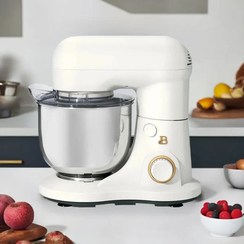 Beautiful 3.5 Qt Stand Mixer, Lightweight & Powerful with Tilt-Head, White Icing