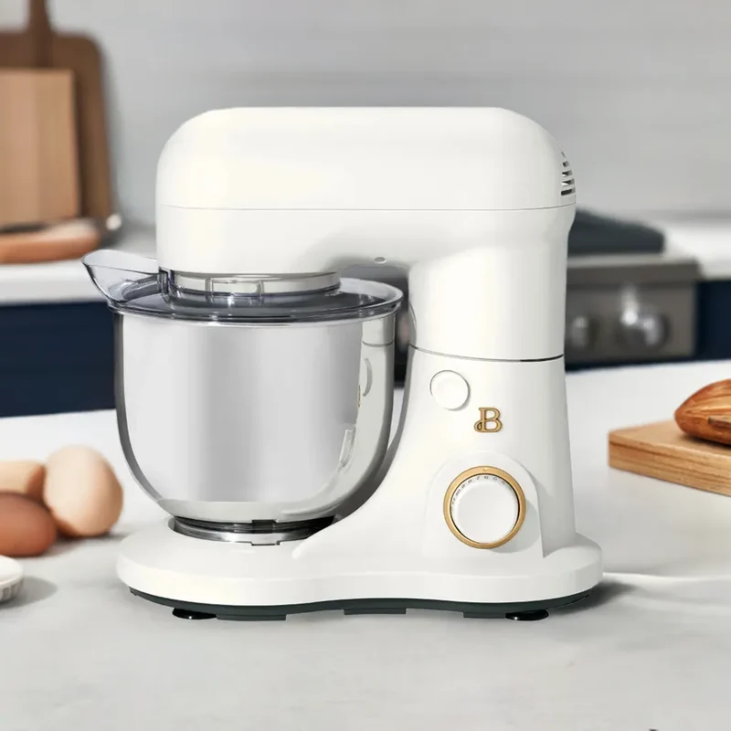 Beautiful 3.5 Qt Stand Mixer, Lightweight & Powerful with Tilt-Head, White Icing