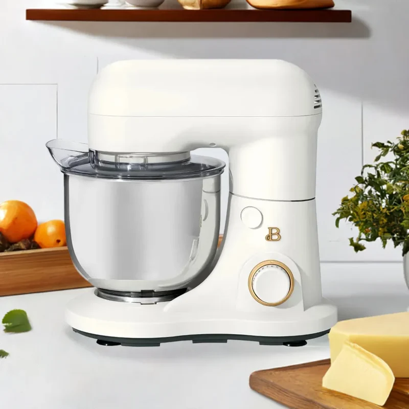 Beautiful 3.5 Qt Stand Mixer, Lightweight & Powerful with Tilt-Head, White Icing