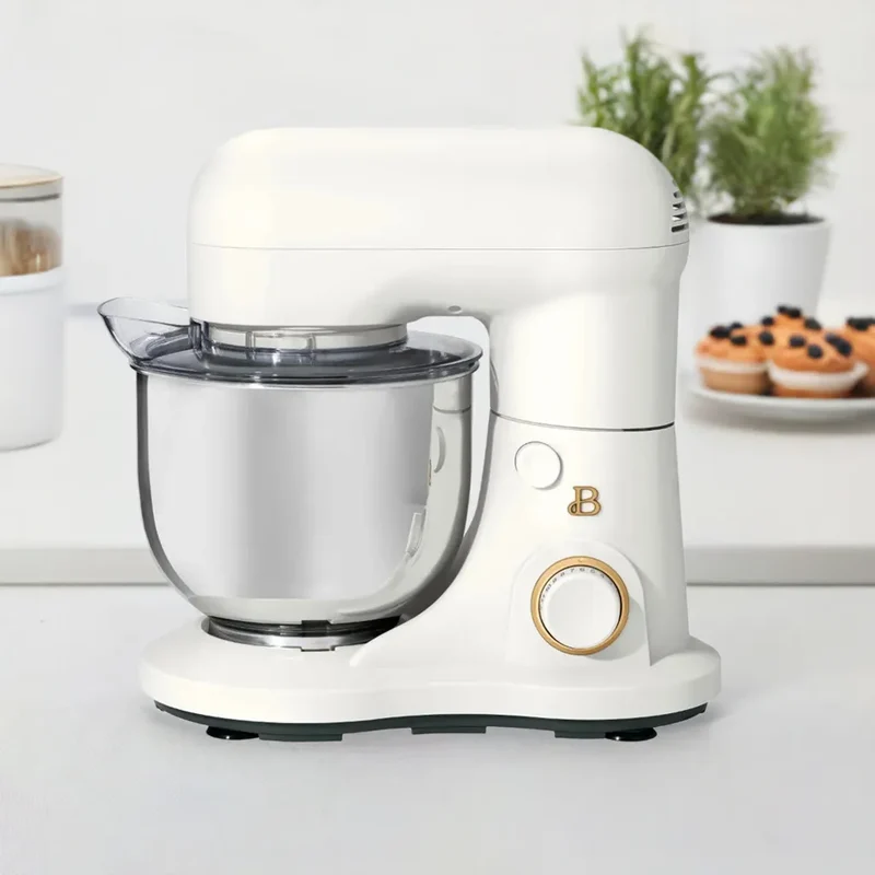 Beautiful 3.5 Qt Stand Mixer, Lightweight & Powerful with Tilt-Head, White Icing