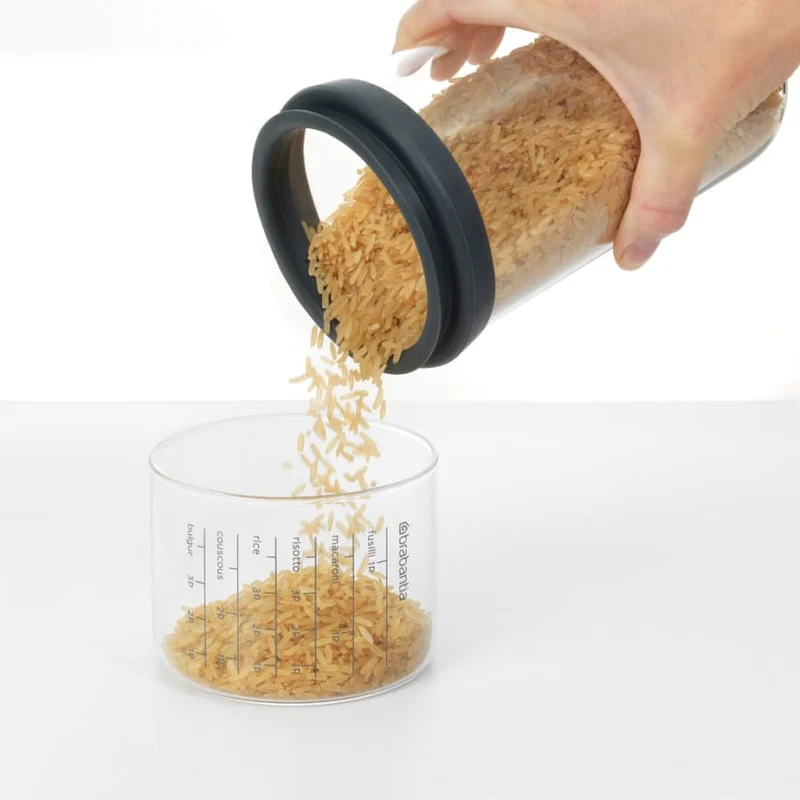 Brabantia Vorratsglas, mit Messbecher, 1 Liter