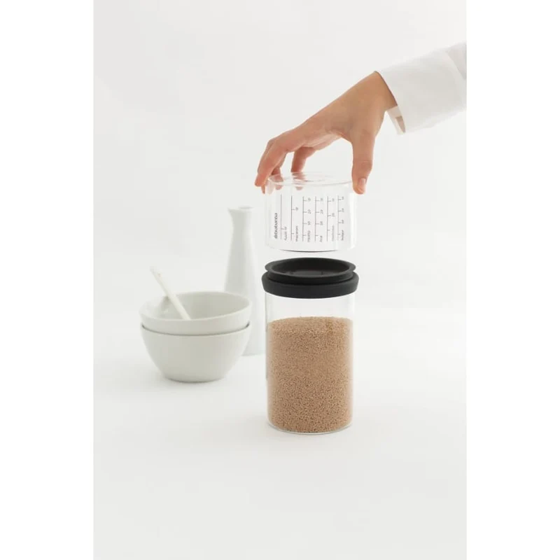 Brabantia Vorratsglas, mit Messbecher, 1 Liter