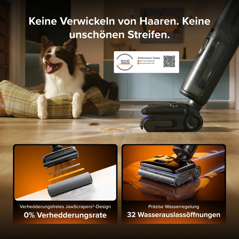 Roborock F25 Steam Nass- und Trockenstaubsauger mit Dampf- und Selbstreinigung mit hoher Temperatur