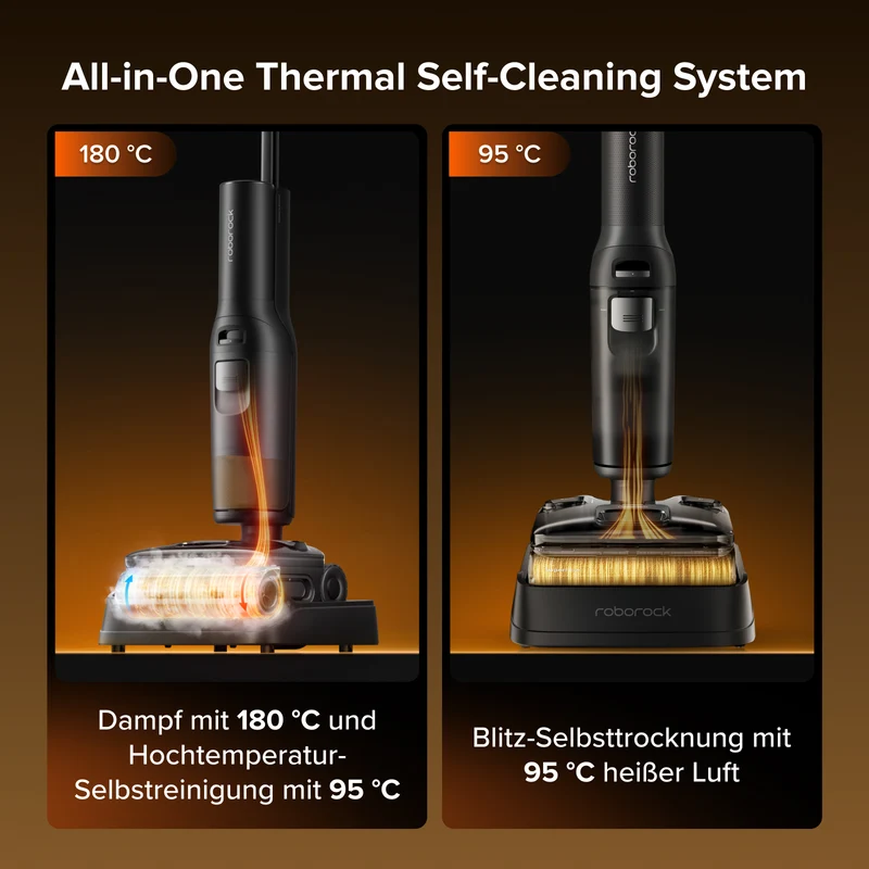 Roborock F25 Steam Nass- und Trockenstaubsauger mit Dampf- und Selbstreinigung mit hoher Temperatur