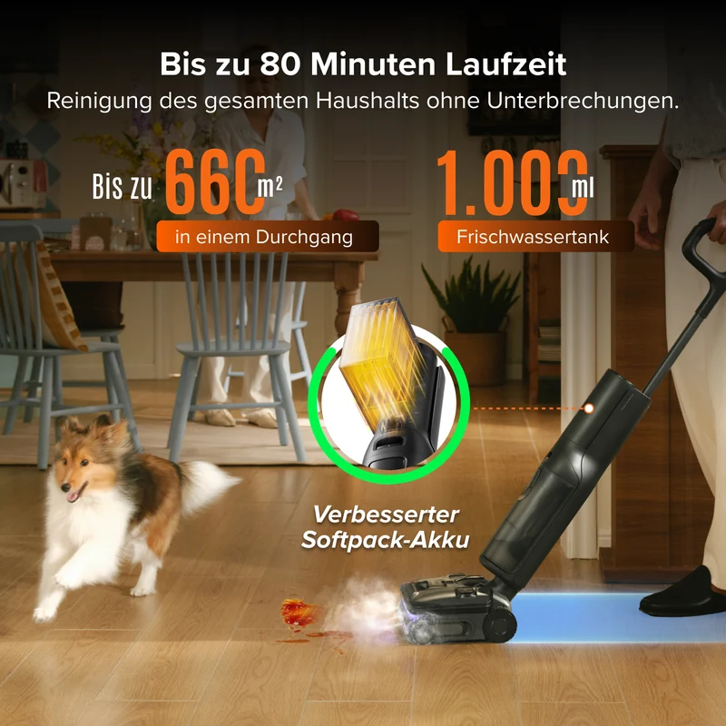 Roborock F25 Steam Nass Set - und Trockenstaubsauger mit Dampf- und Selbstreinigung mit hoher Temperatur