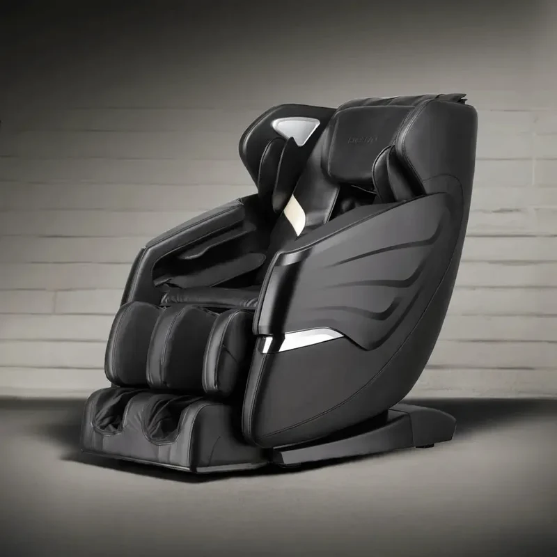 Massage Chairs SL Track Full Body Massage Recliner with Foot Roller,Airbag Massage,Zero Gravity, Bluetooth Speaker Black