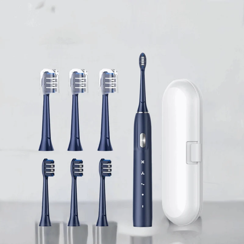 Electric Toothbrush for Adults - Rechargeable Electric Toothbrushes with Brush Heads & Holder, Travel Case, Power Electric Toothbrush with Holder，3 Hours Charge for 120 Days