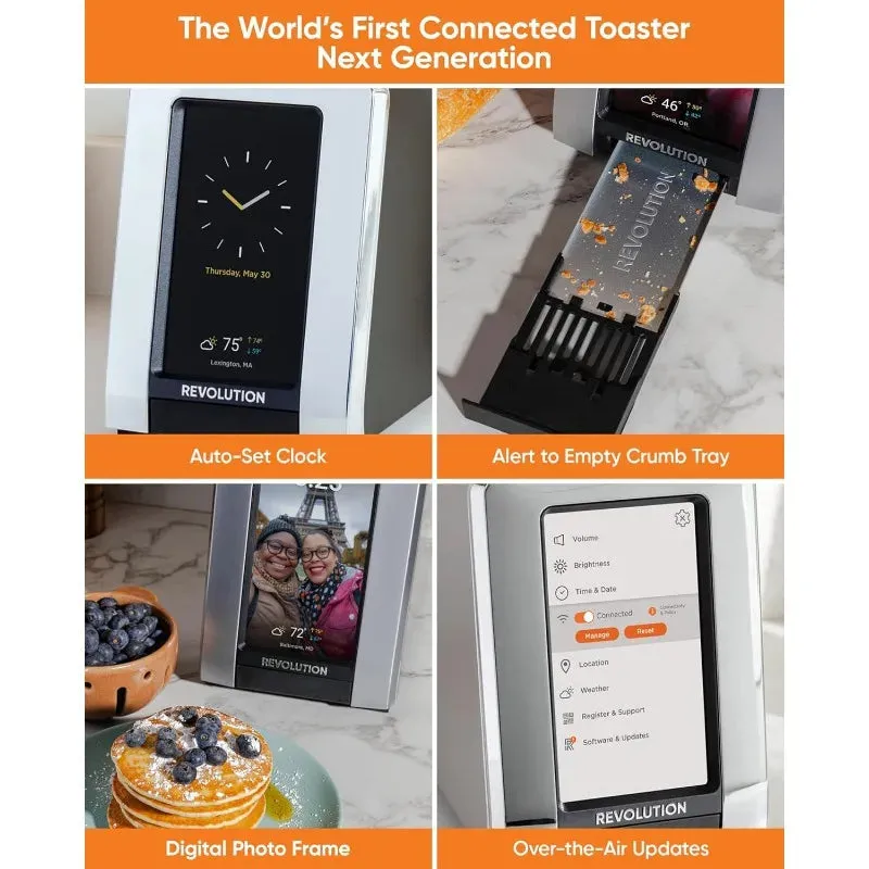 Revolution R180 Connect Plus 2-Slice Touchscreen Toaster – Connected Smart Toaster w/Patented InstaGLO 2.0 Technology