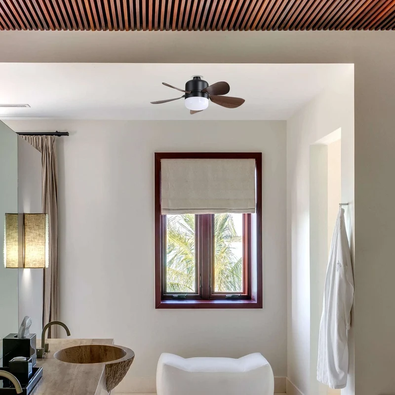 Modern 16-Inch Ceiling Fan With LED DC Enclosed E27 Socket Ceiling Fan Light Remote Control