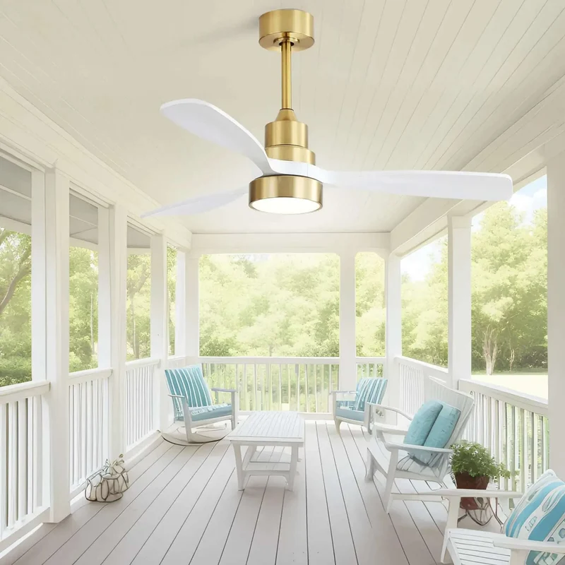 Sofucor Modern Economical 48-inch Ceiling Fan with LED Reversible DC 6-speed High wind and Remote control