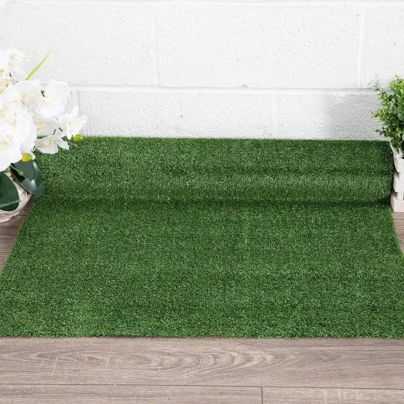 Artificial Lawn, Waterproof Solid Grass Design Indoor/Outdoor 6'6" X 9'2", Artificial Lawn