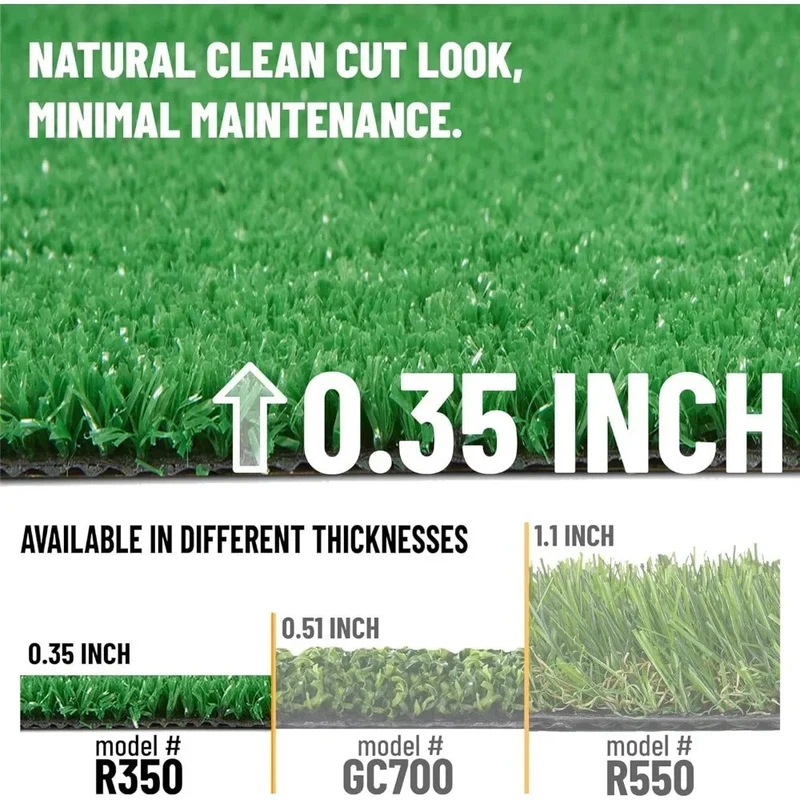 Artificial Lawn, Waterproof Solid Grass Design Indoor/Outdoor 6'6" X 9'2", Artificial Lawn