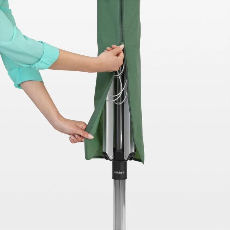 Brabantia Lift-O-Matic Wäschespinne, 60 Meter, mit Metall-Bodenanker und Schutzhülle
