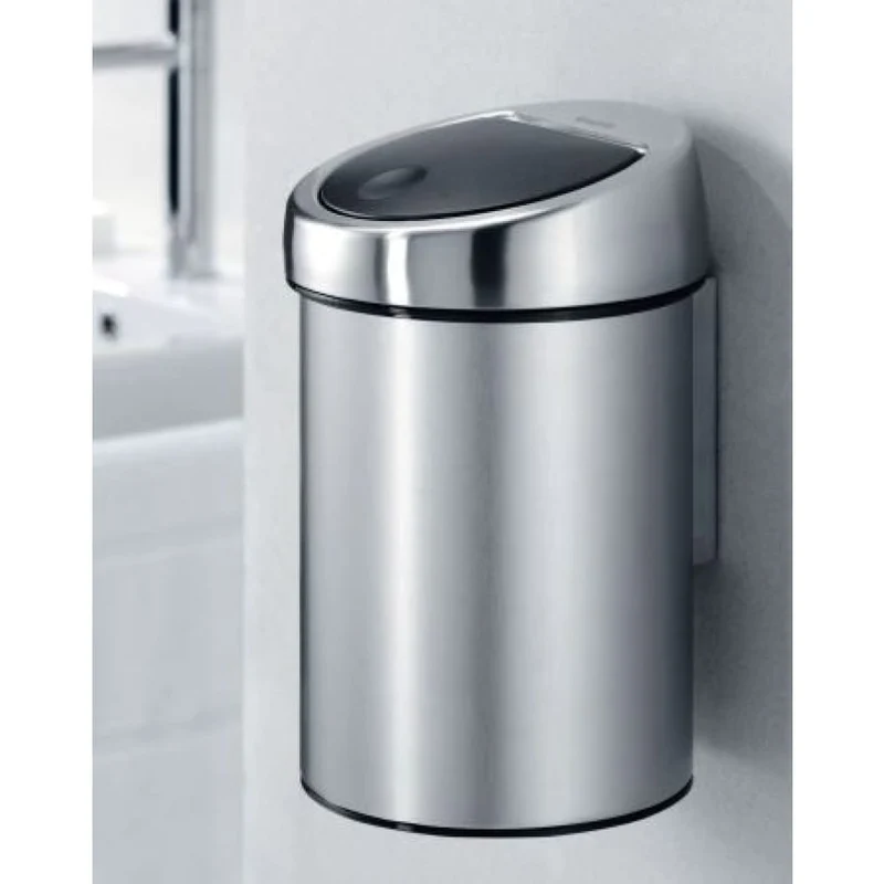 Brabantia NewIcon Touch Bin Abfallbehälter, 3 Liter, Edelstahl, Wandmontage