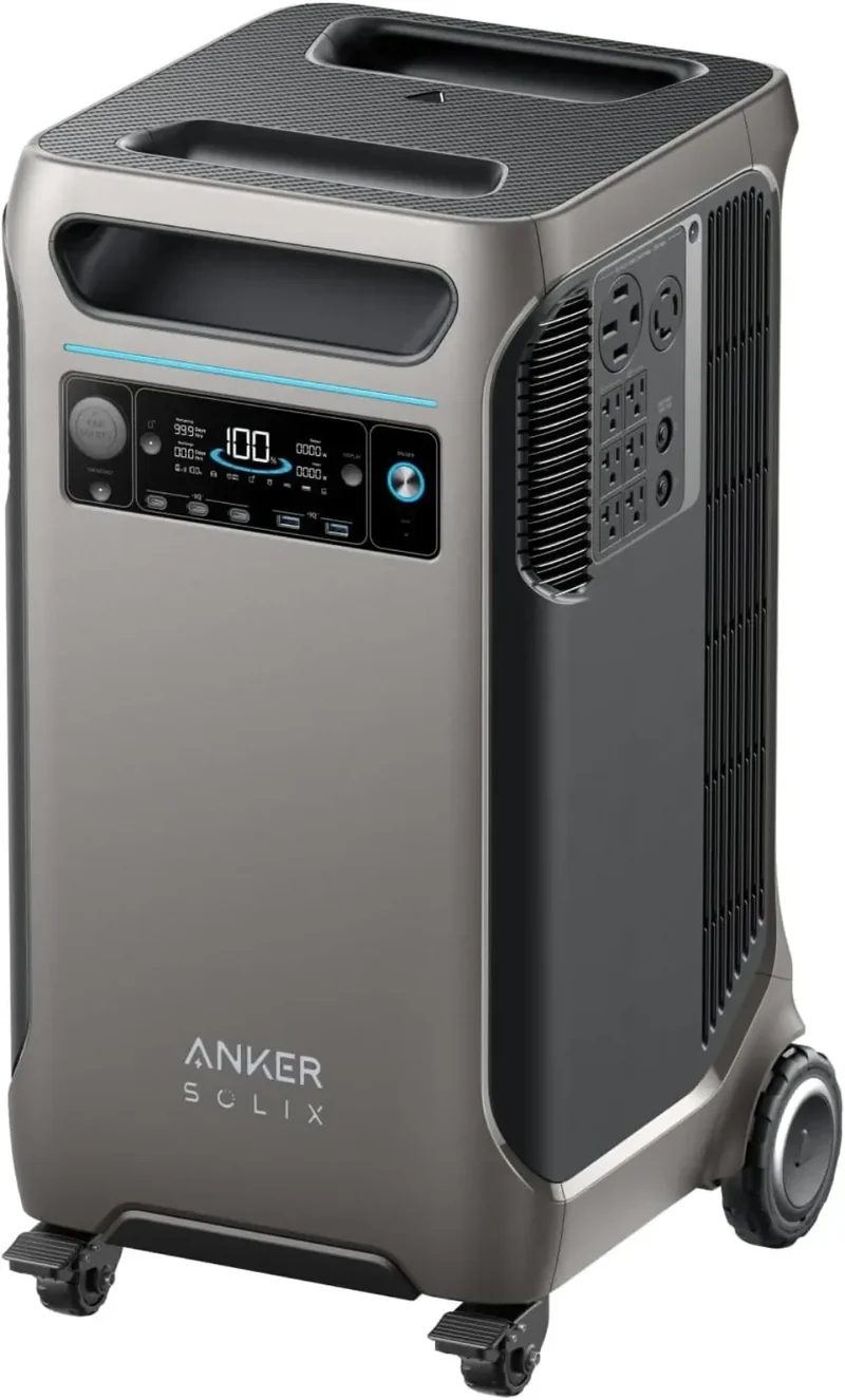 SOLIX F3800 Portable Power Station, 3840Wh, LiFePO4 Batteries, Ultra-High 6000W AC Output with 120V/240V, Solar Generator