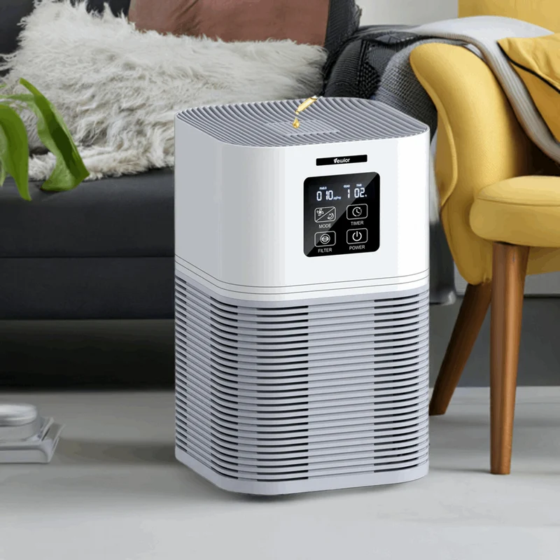 2 in 1 Air Purifier for Home Allergies Pets Hair Odor Eliminators, Aromatherapy diffuser and Auto Mode, Quiet Air Cleaner