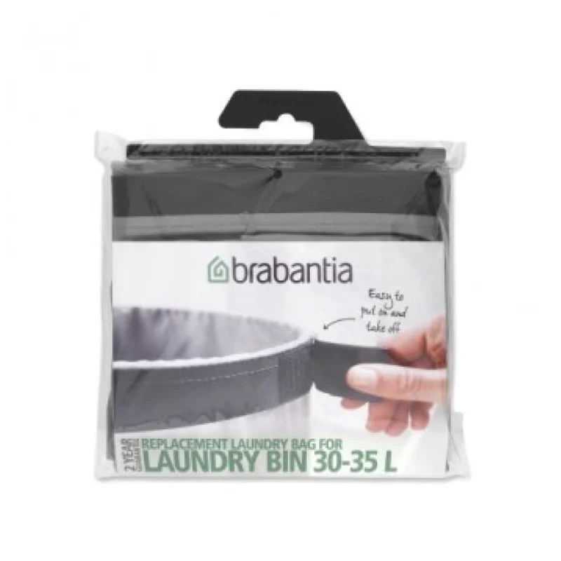 Brabantia Ersatz-Wäschesack mit Klettverschluss, grau