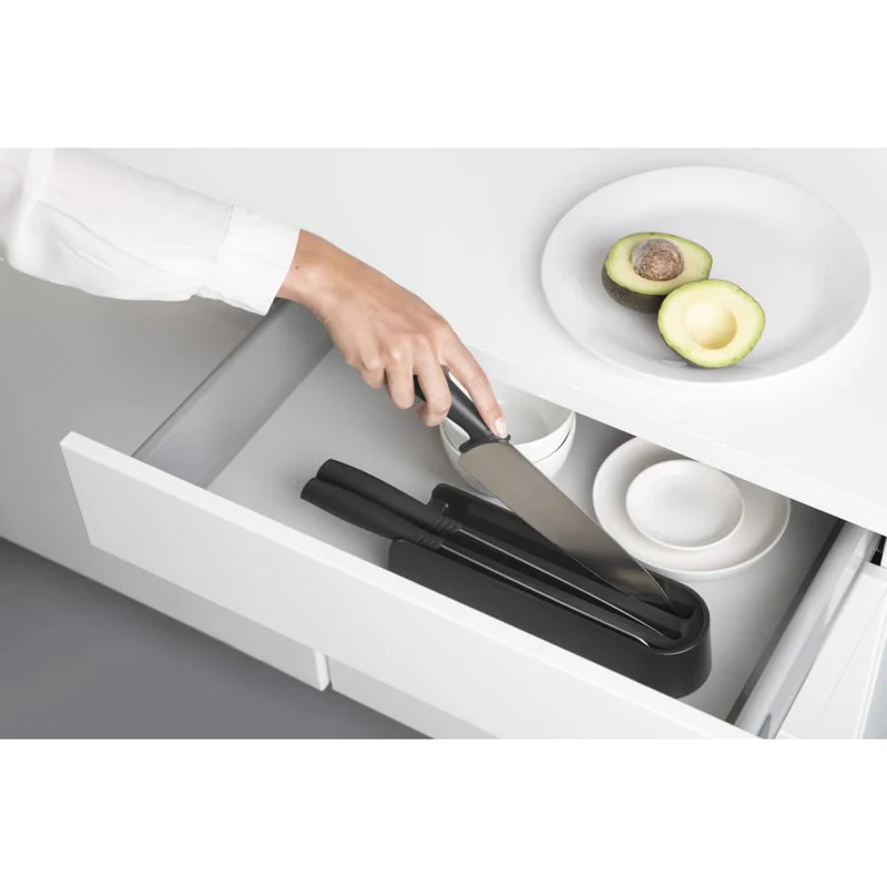 Brabantia TASTY+ Schubladenmesserblock mit 3 Messern, 4-teilig