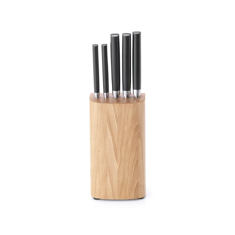 Brabantia Profile Messerblock aus Holz mit 5 Messern, 6-teilig