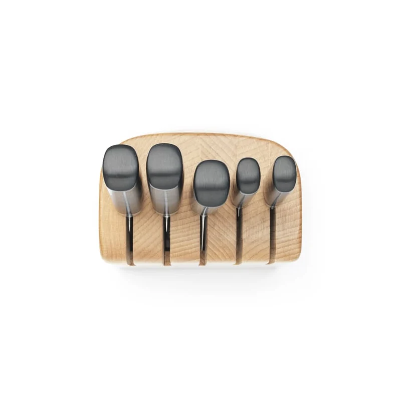 Brabantia Profile Messerblock aus Holz mit 5 Messern, 6-teilig