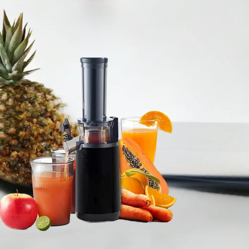 HAOYUNMA EJX600 Compact Small Space-Saving Masticating Slow Juicer, Cold Press Juice Extractor, Nutrient and Vitamin Dense