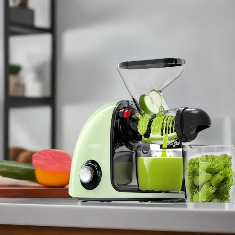 2nd Edition Cold Press Juicer, SiFENE Slow Masticating Juicer Machines for Fruit & Vegetable, Juice Maker Extractor with Dual Mo