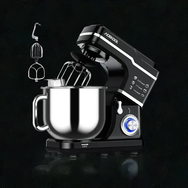 7.5QT Kitchen Electric Food Mixer 10-Speed Tilt-Head Dough Mixer for Baking Cake,