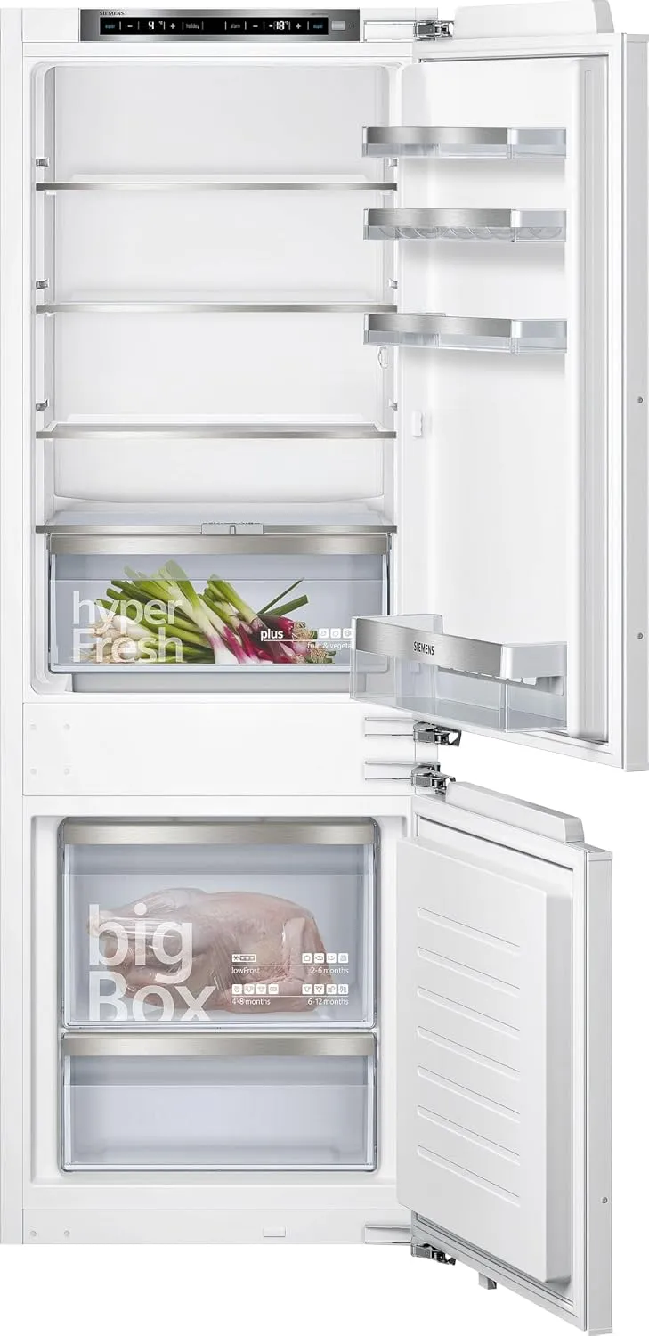 Siemens Modell, hyperFresh Plus für 2x längere Frische KI77SXFE0 iQ500, 158 x 56 cm Nische, Fassungsvermögen 169 L Kühlen & 62 L Gefrieren, lowFrost