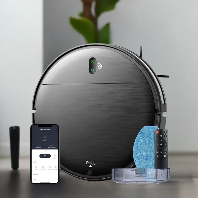 Robot Vacuum and Mop Combo, 2 in 1 Mopping Robot Vacuum Cleaner with Schedule, Wi-Fi/App/Alexa, 1400Pa Max Suction,