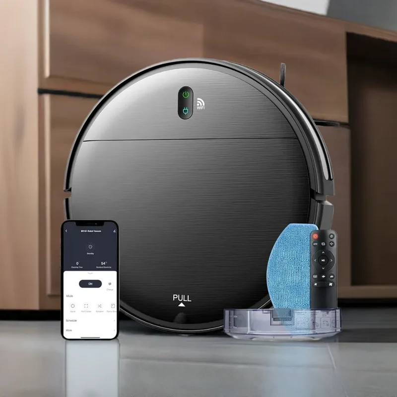 Robot Vacuum and Mop Combo, 2 in 1 Mopping Robot Vacuum Cleaner with Schedule, Wi-Fi/App/Alexa, 1400Pa Max Suction,