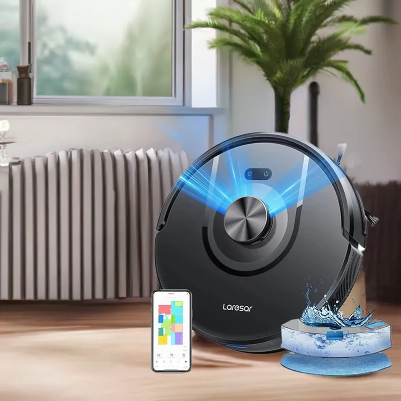 Laresar 01 Robot Vacuum Cleaner Mop LDS Lidar Navigation 5000Pa Smart Planned Mapping Home Floor Washing Carpet Pet Hair Clean