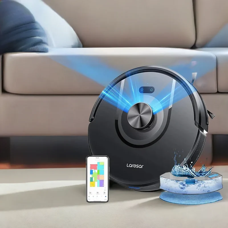 Laresar 01 Robot Vacuum Cleaner Mop LDS Lidar Navigation 5000Pa Smart Planned Mapping Home Floor Washing Carpet Pet Hair Clean