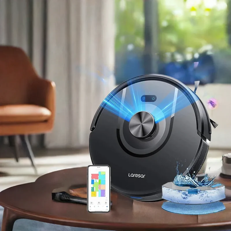 Laresar 01 Robot Vacuum Cleaner Mop LDS Lidar Navigation 5000Pa Smart Planned Mapping Home Floor Washing Carpet Pet Hair Clean