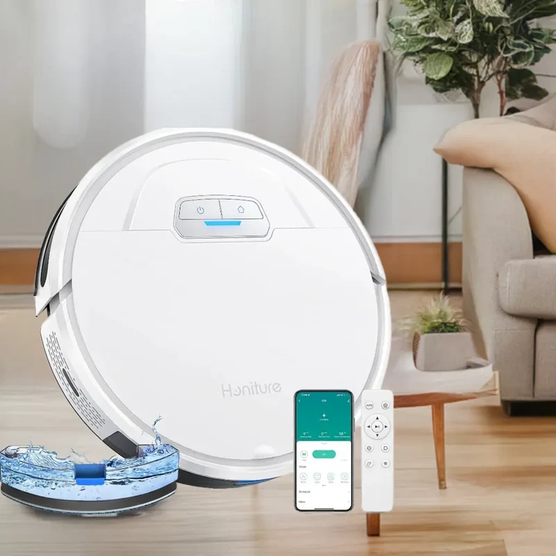 HONITURE Robot Vacuum and Mop Combo, 4000pa Strong Suction, G20 Robot Vacuum Cleaner with Self-Charging, 150Mins Max