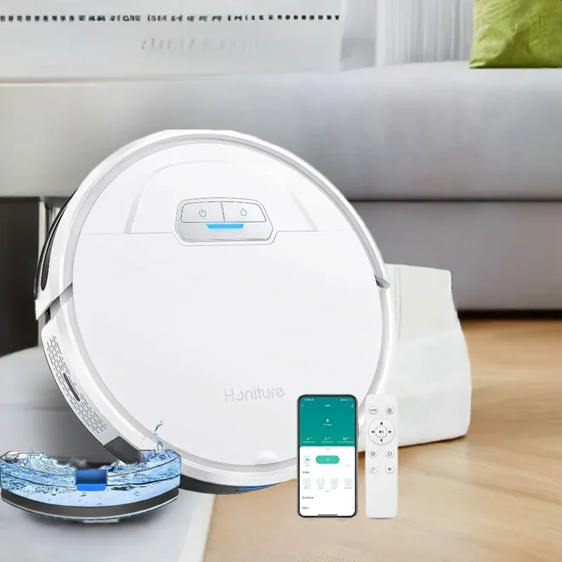 HONITURE Robot Vacuum and Mop Combo, 4000pa Strong Suction, G20 Robot Vacuum Cleaner with Self-Charging, 150Mins Max