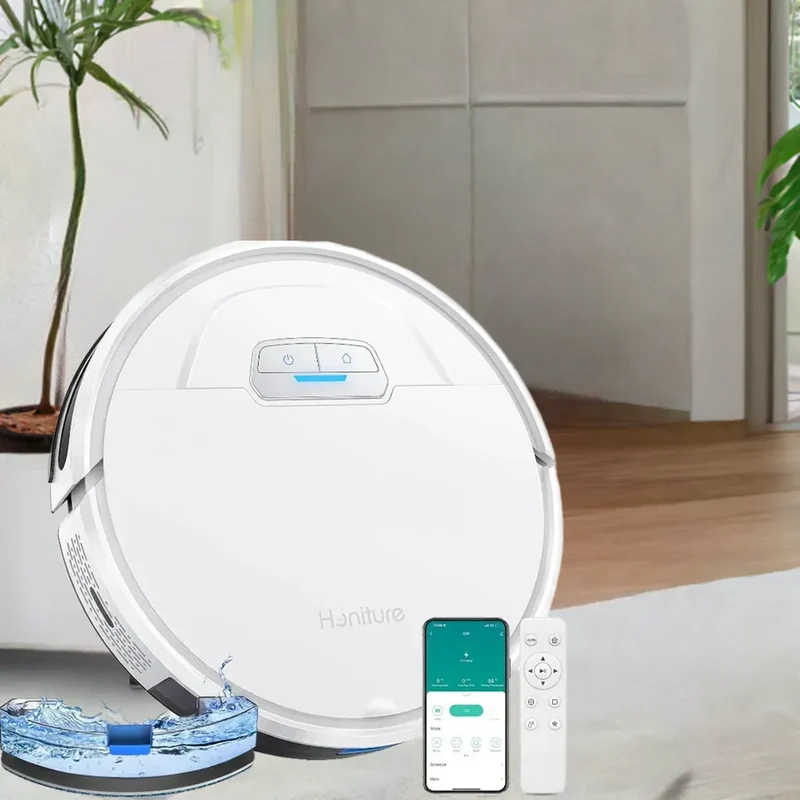 HONITURE Robot Vacuum and Mop Combo, 4000pa Strong Suction, G20 Robot Vacuum Cleaner with Self-Charging, 150Mins Max