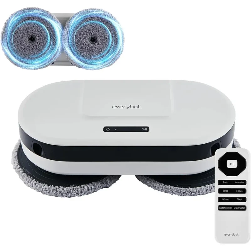 Robot Mop - Whisper Quiet Smart Mopping Robot Cleaner Only | 1.5 Times Faster Dynamic Dual Spin Wet Mop for Hard Floor