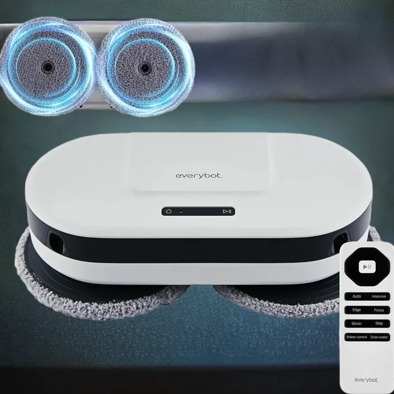 Robot Mop - Whisper Quiet Smart Mopping Robot Cleaner Only | 1.5 Times Faster Dynamic Dual Spin Wet Mop for Hard Floor