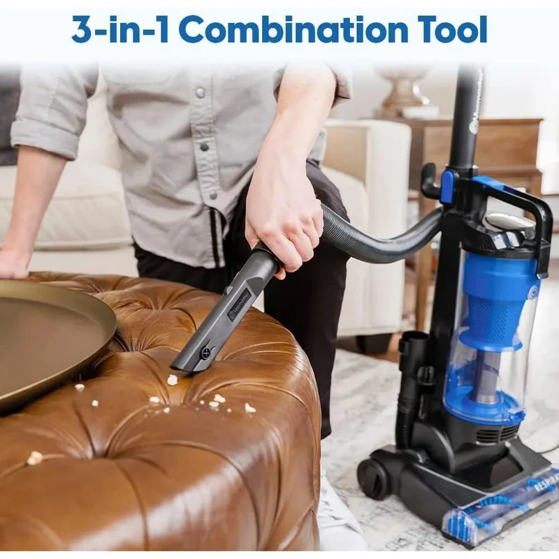Bagless Upright Vacuum Cleaner with Large Dust Cup Capacity, Efficient Cyclone Filtration System & 17ft Cord for Carpet